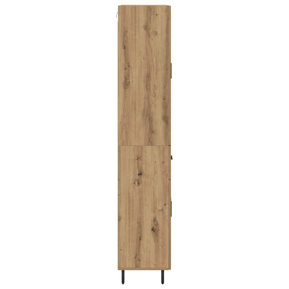 Hoge kast met lade 2 pcs Artisan Eiken Bewerkt hout