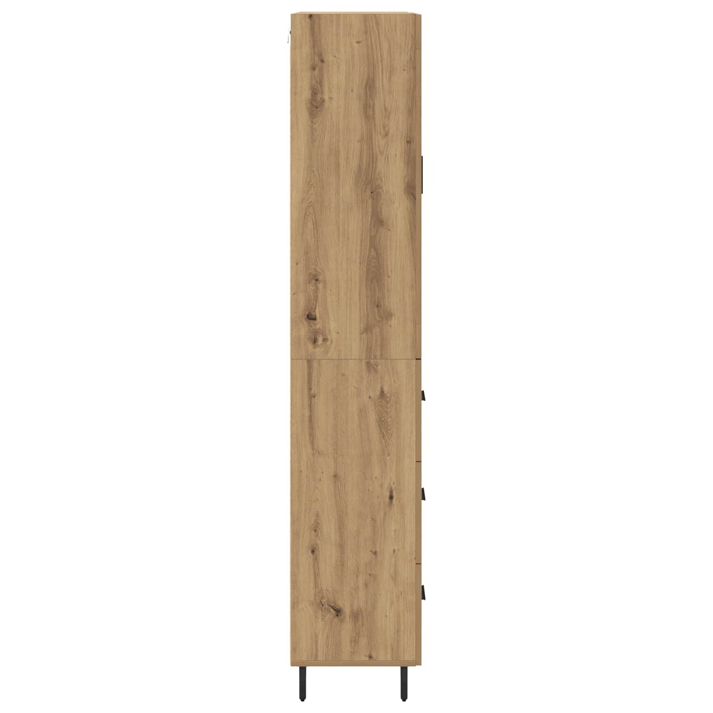 Hoge kast met lade 2 pcs Artisan Eiken Geengineerd Hout en Glas