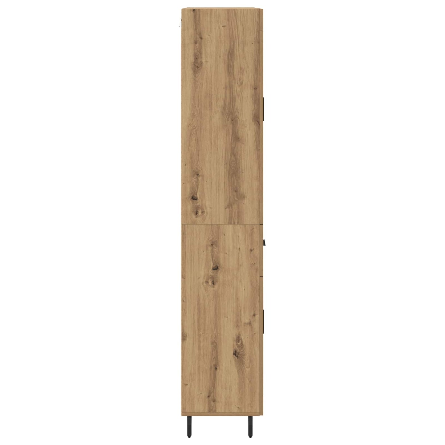 Hoge kast met lade 2 pcs Artisan Eiken Geengineerd Hout en Glas