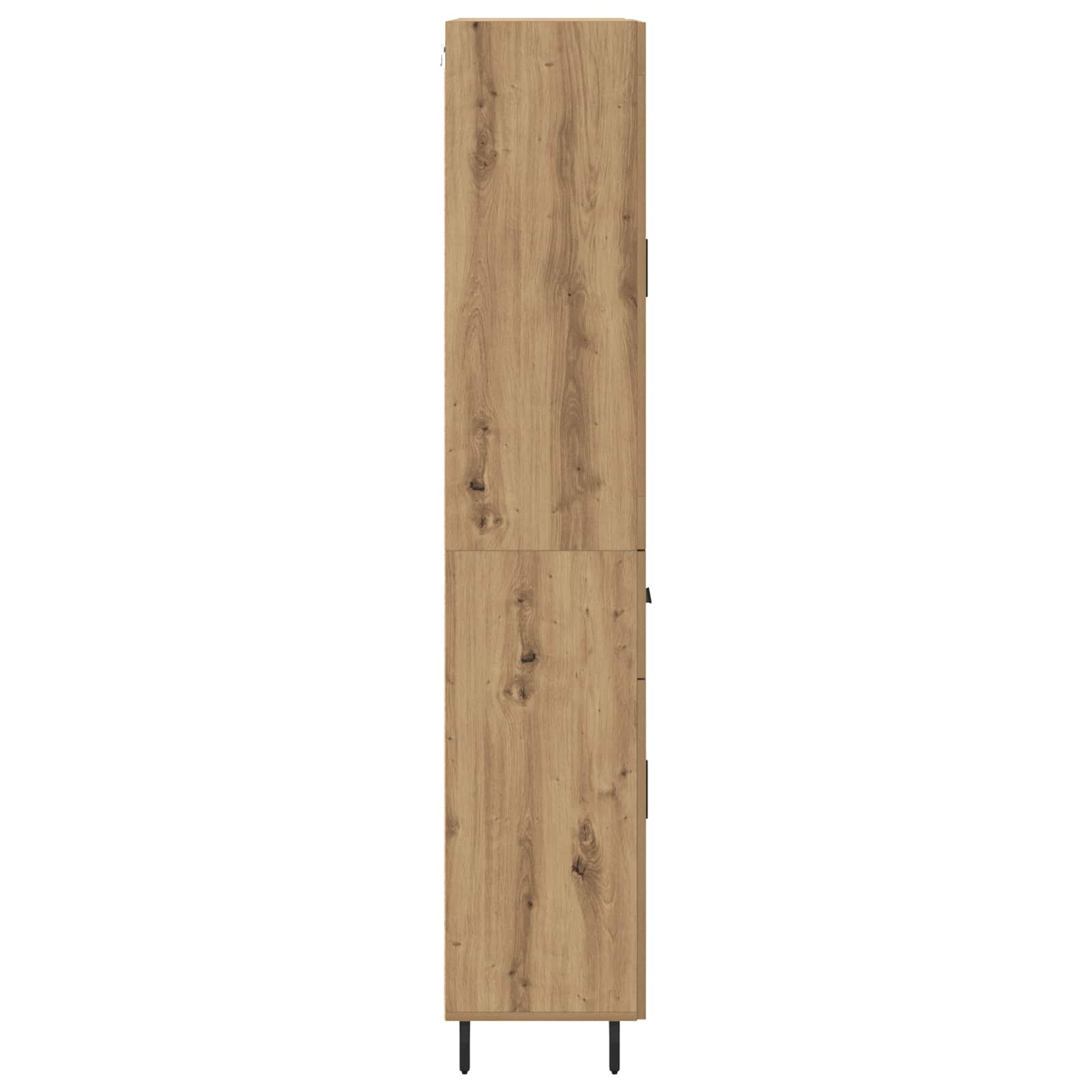 Hoge kast met lade 2 pcs Artisan Eiken Geengineerd Hout en Glas