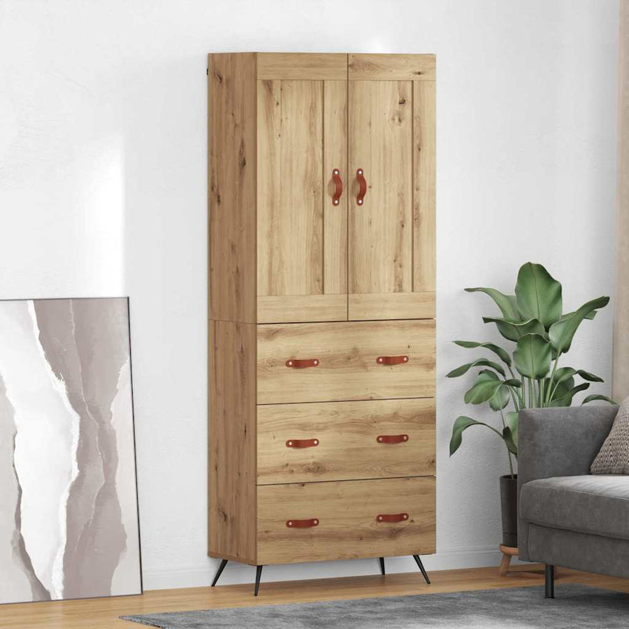 Highboard Artisan Eiken 69,5 x 34 x 180 cm Bewerkt hout