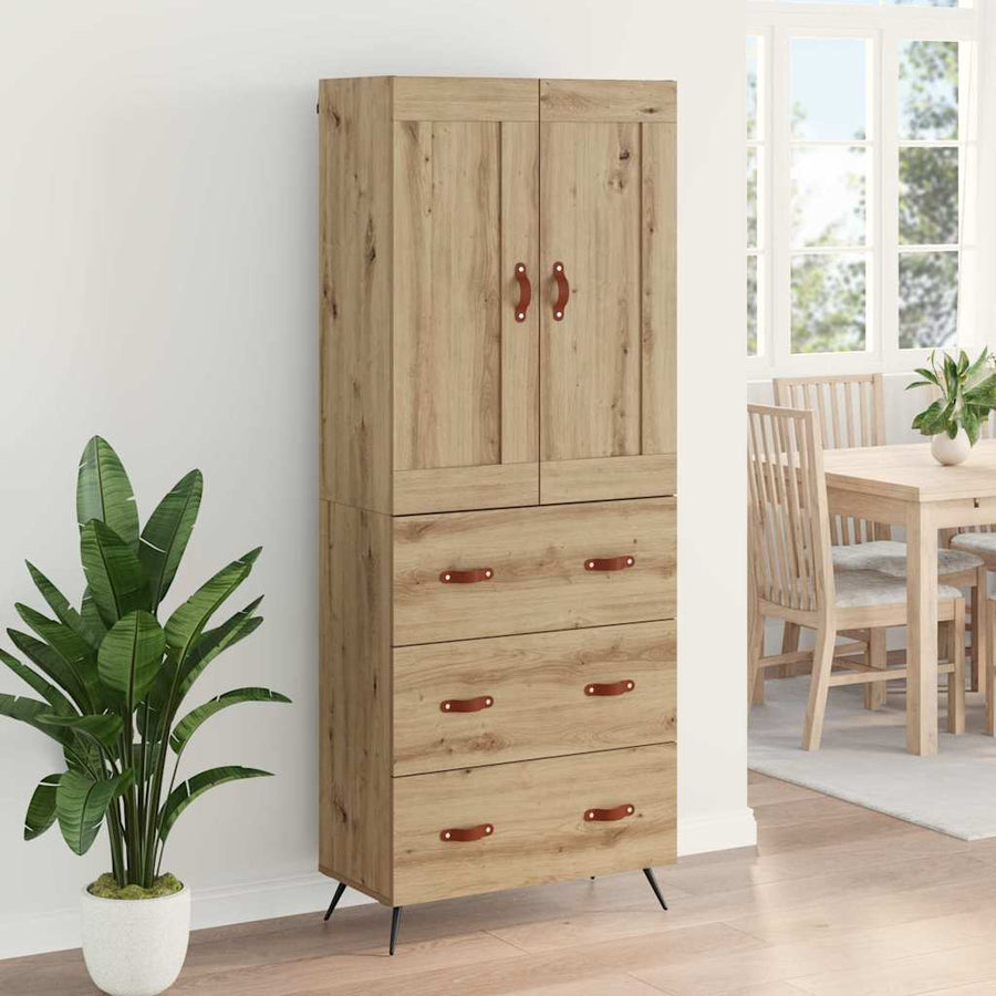Highboard Artisan Eiken 69,5 x 34 x 180 cm Bewerkt hout