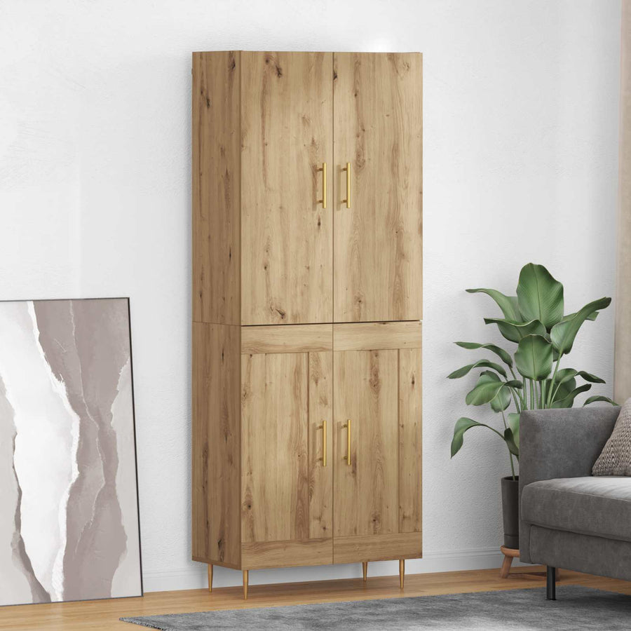 Highboard Artisan Eiken 69,5 x 34 x 180 cm Bewerkt hout