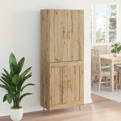 Highboard Artisan Eiken 69,5 x 34 x 180 cm Bewerkt hout