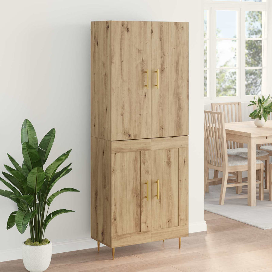 Highboard Artisan Eiken 69,5 x 34 x 180 cm Bewerkt hout