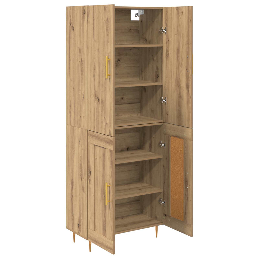 Highboard Artisan Eiken 69,5 x 34 x 180 cm Bewerkt hout