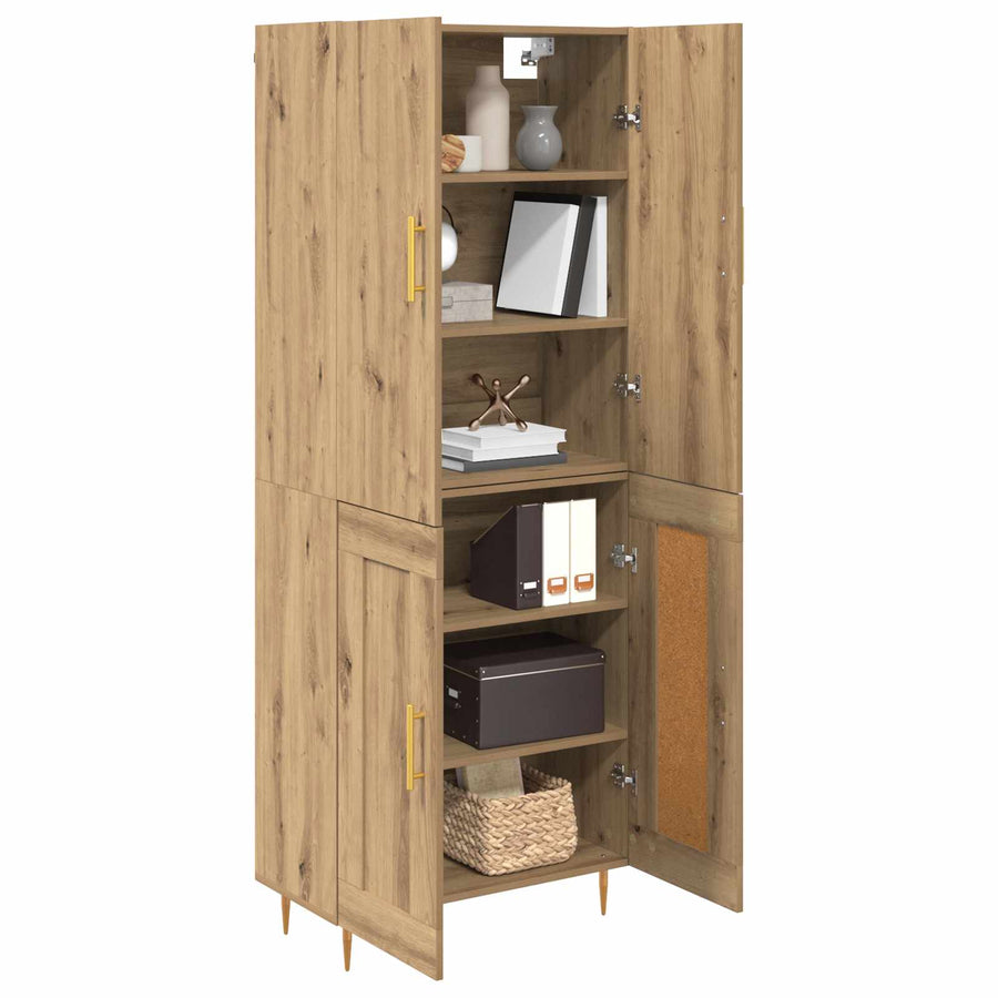 Highboard Artisan Eiken 69,5 x 34 x 180 cm Bewerkt hout