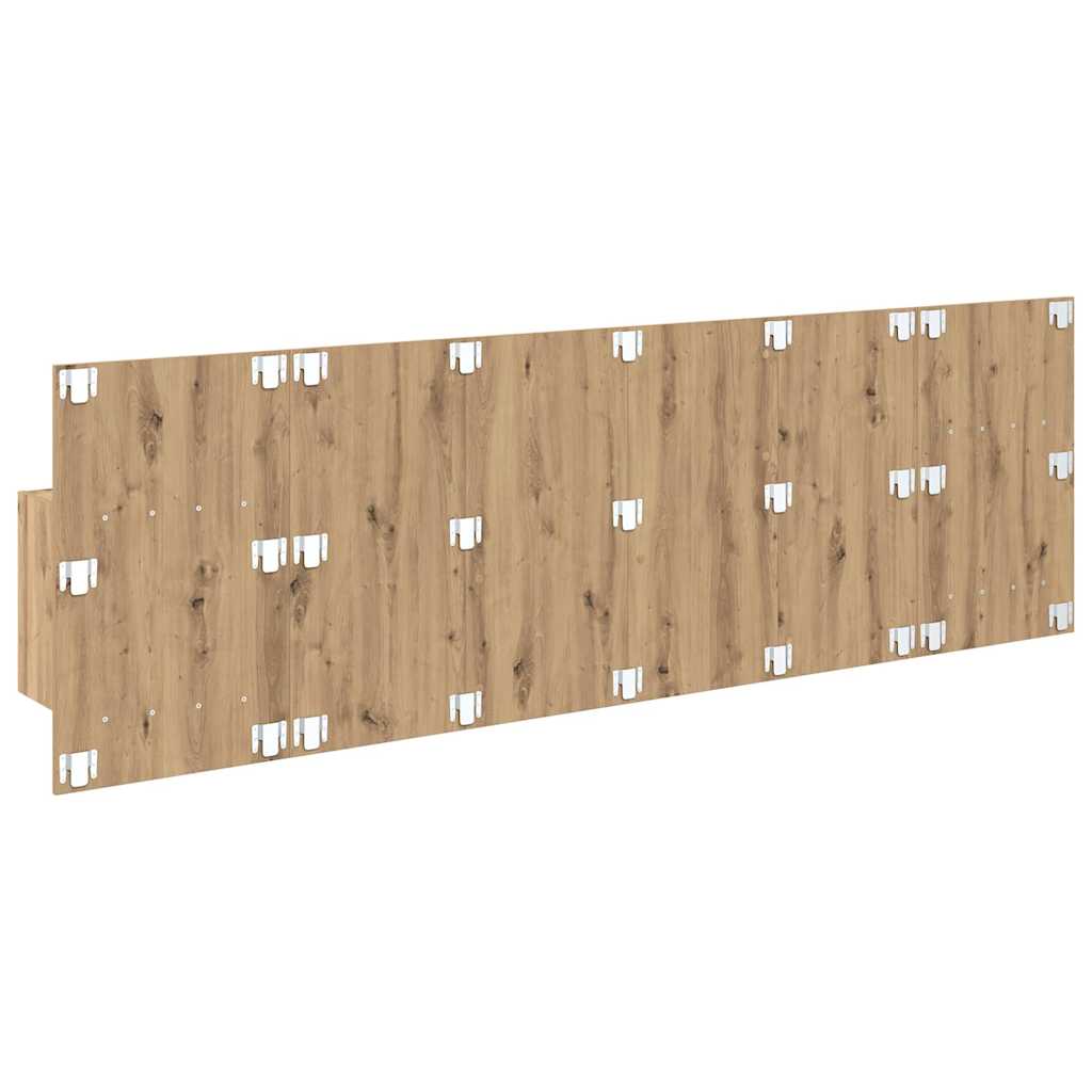 Hoofdbord Met Kast met lade 3 pcs Artisan Eiken Bewerkt hout