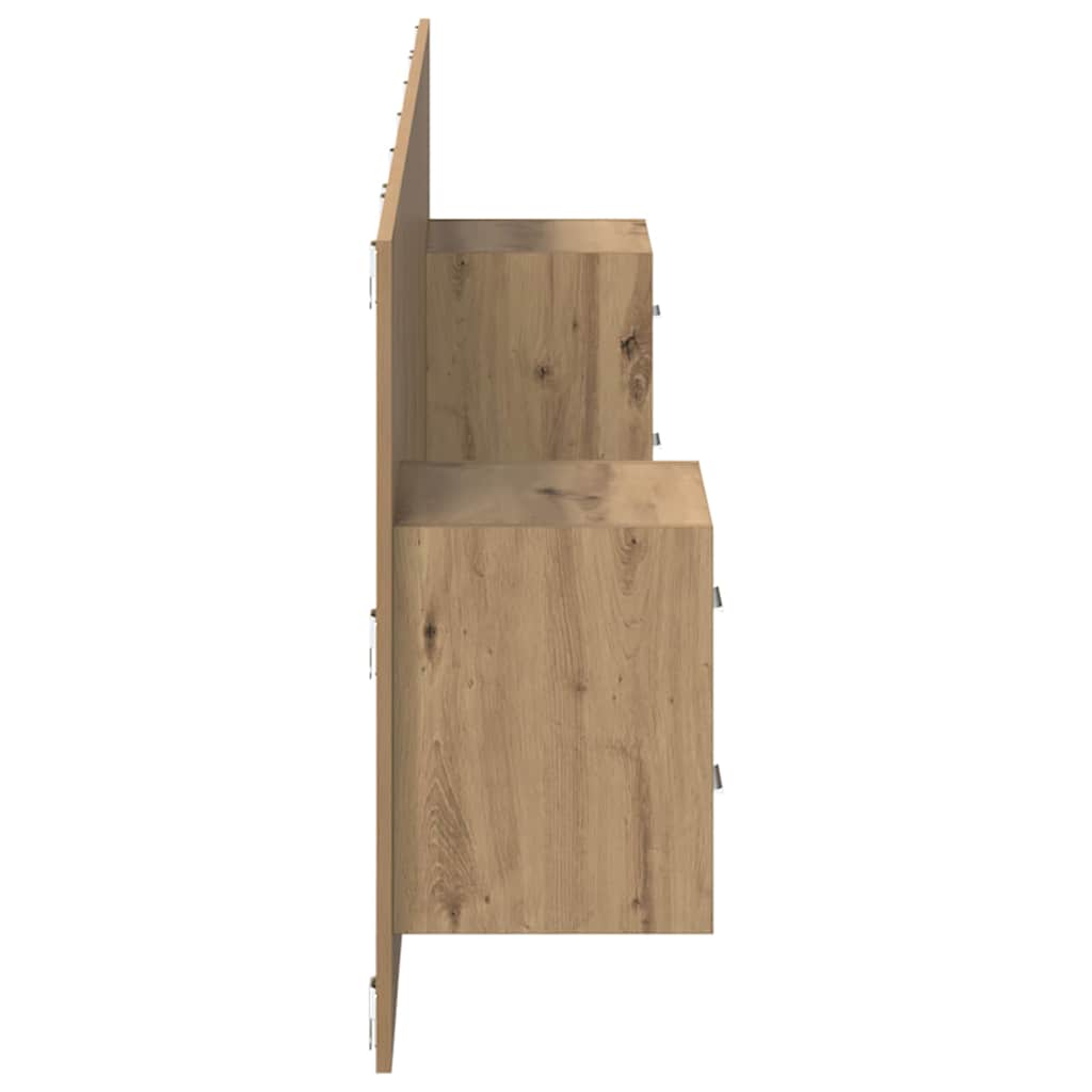 Hoofdbord Met Kast met lade 3 pcs Artisan Eiken Bewerkt hout