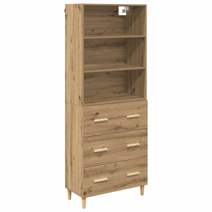 Hoge kast Artisan Eiken 69,5 x 32,5 x 180 cm Bewerkt hout