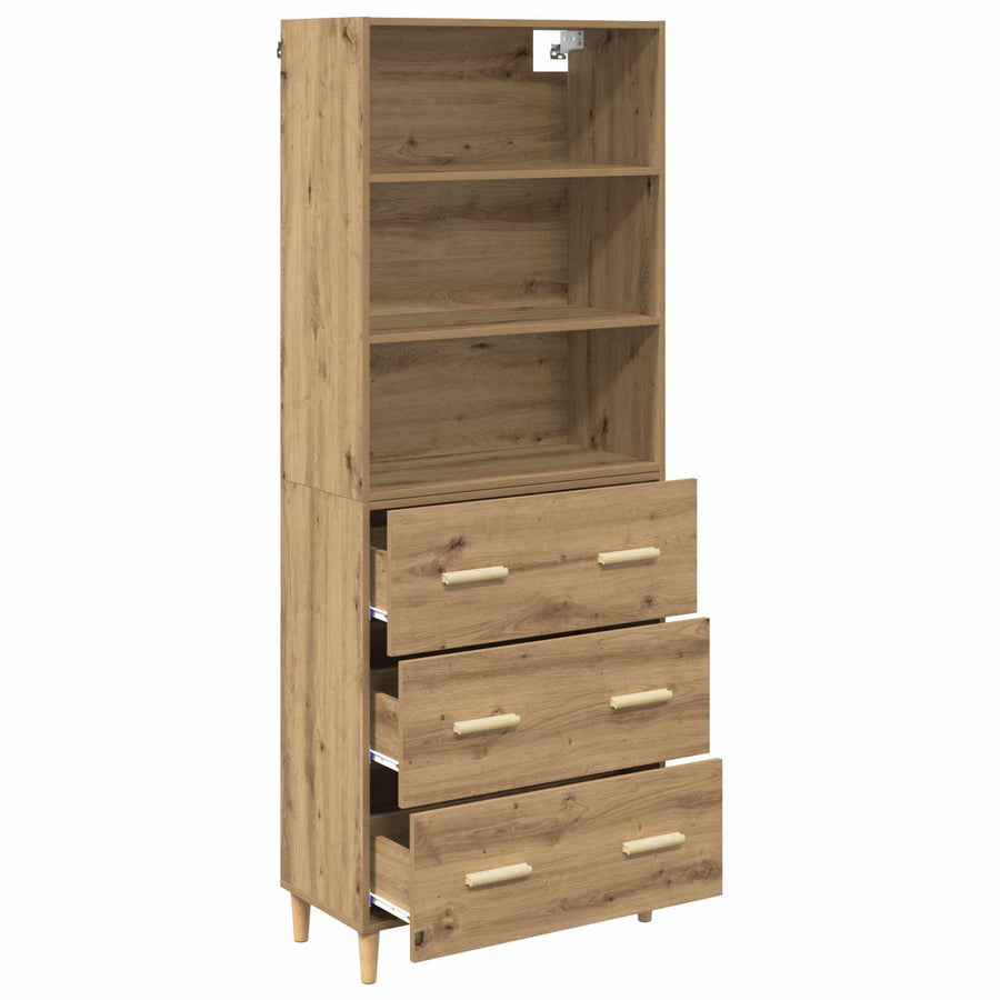 Hoge kast Artisan Eiken 69,5 x 32,5 x 180 cm Bewerkt hout