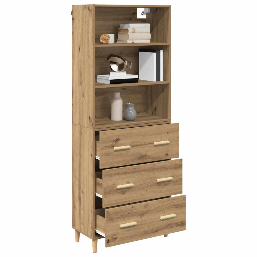 Hoge kast Artisan Eiken 69,5 x 32,5 x 180 cm Bewerkt hout