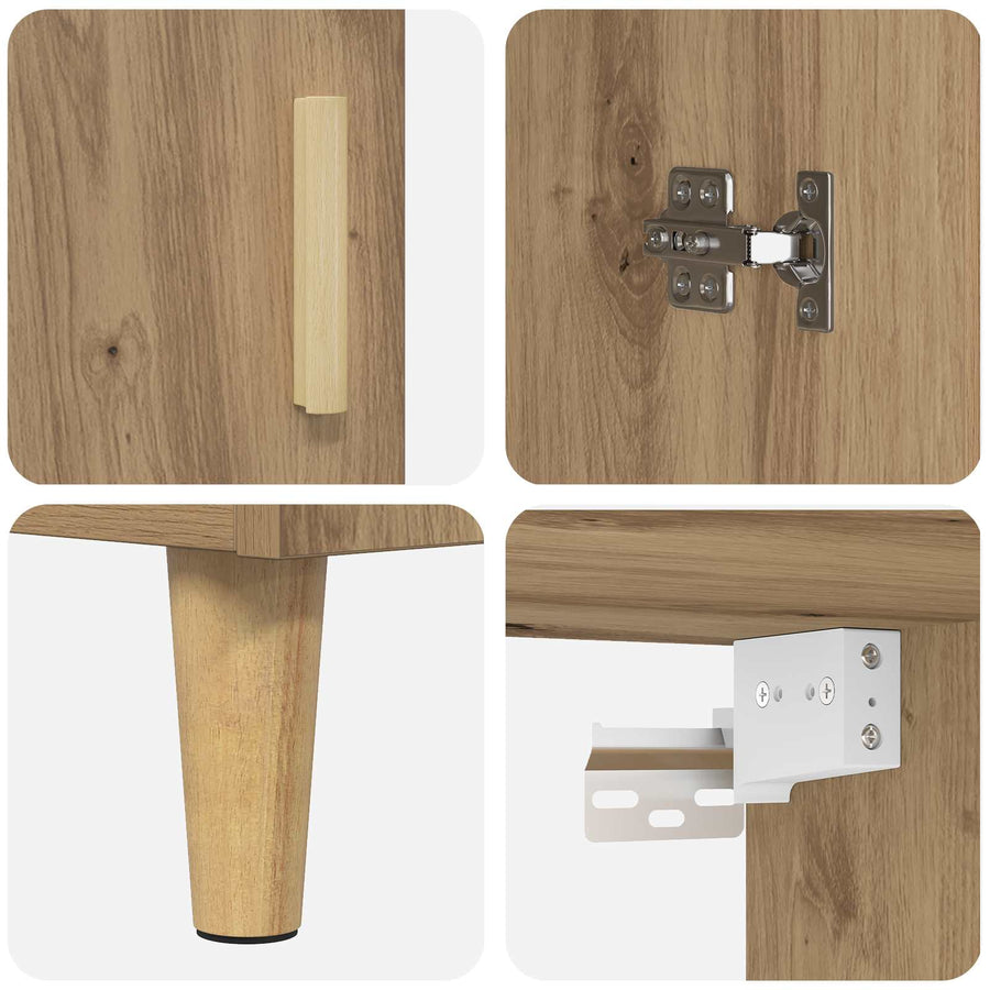 Hoge kast Artisan Eiken 69,5 x 32,5 x 180 cm Bewerkt hout