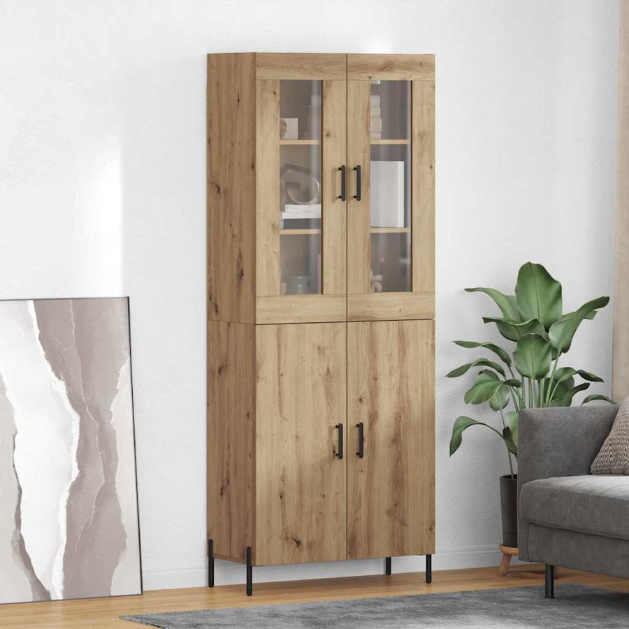 Highboard Artisan Eiken 69,5 x 34 x 180 cm Bewerkt hout
