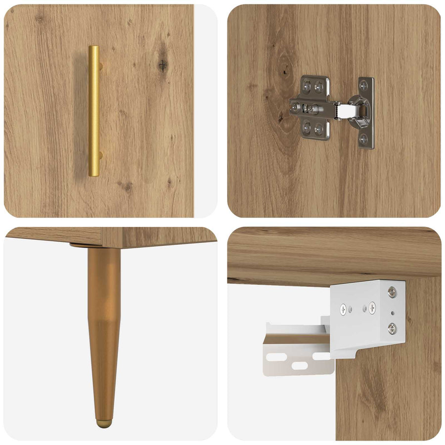 Hoge kast Artisan Eiken 69,5 x 32,5 x 180 cm Bewerkt hout