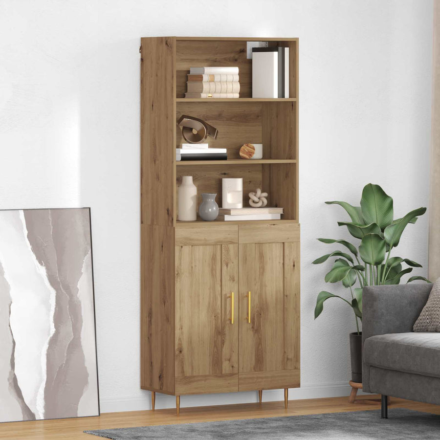 Hoge kast Artisan Eiken 69,5 x 32,5 x 180 cm Bewerkt hout
