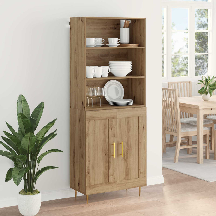 Hoge kast Artisan Eiken 69,5 x 32,5 x 180 cm Bewerkt hout
