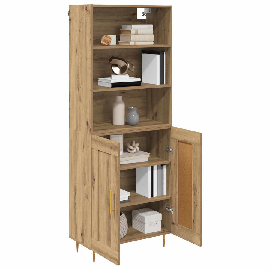 Hoge kast Artisan Eiken 69,5 x 32,5 x 180 cm Bewerkt hout