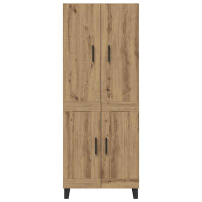 Hoge kast 2 pcs Artisan Eiken Geengineerd Hout en Glas