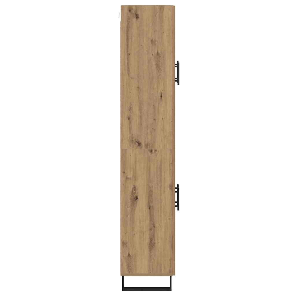 Hoge kast 2 pcs Artisan Eiken Geengineerd Hout en Glas