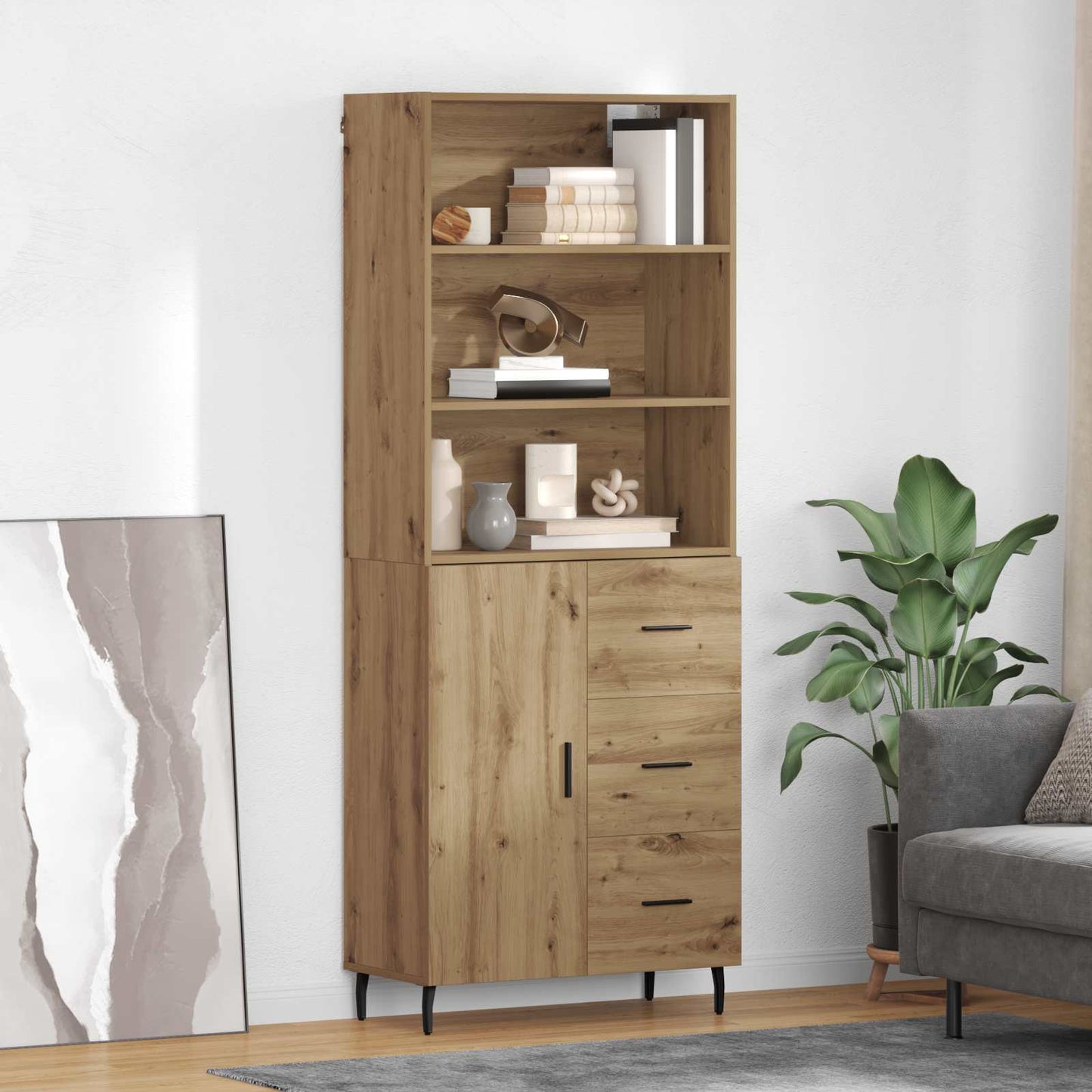 Hoge kast met lade Artisan Eiken 69,5 x 34 x 180 cm