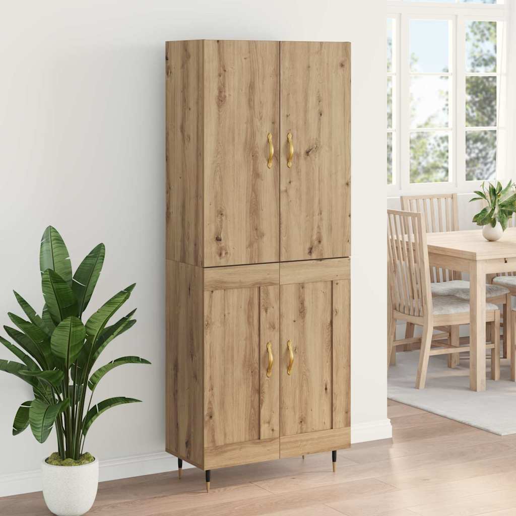 Highboard Artisan Eiken 69,5 x 34 x 180 cm Bewerkt hout