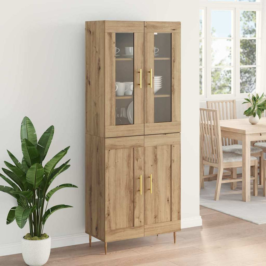 Hoge kast 2 pcs Artisan Eiken 69,5 x 34 x 180 cm Bewerkt hout