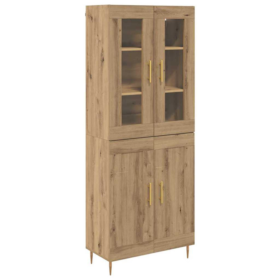 Hoge kast 2 pcs Artisan Eiken 69,5 x 34 x 180 cm Bewerkt hout
