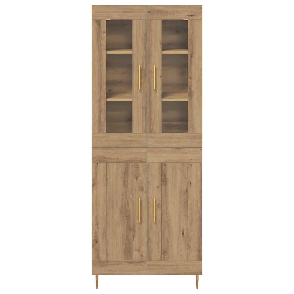 Hoge kast 2 pcs Artisan Eiken 69,5 x 34 x 180 cm Bewerkt hout