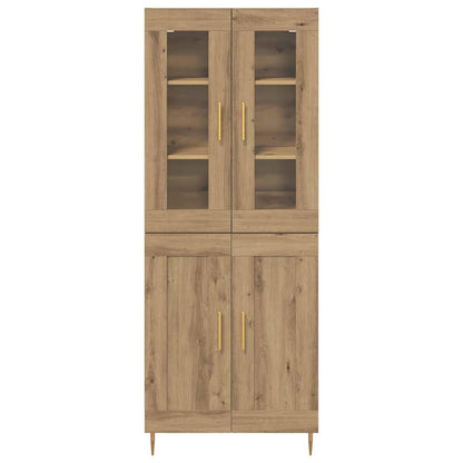 Hoge kast 2 pcs Artisan Eiken 69,5 x 34 x 180 cm Bewerkt hout