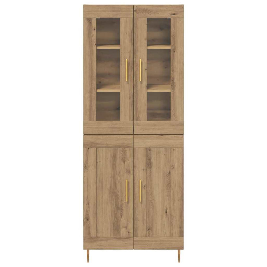 Hoge kast 2 pcs Artisan Eiken 69,5 x 34 x 180 cm Bewerkt hout
