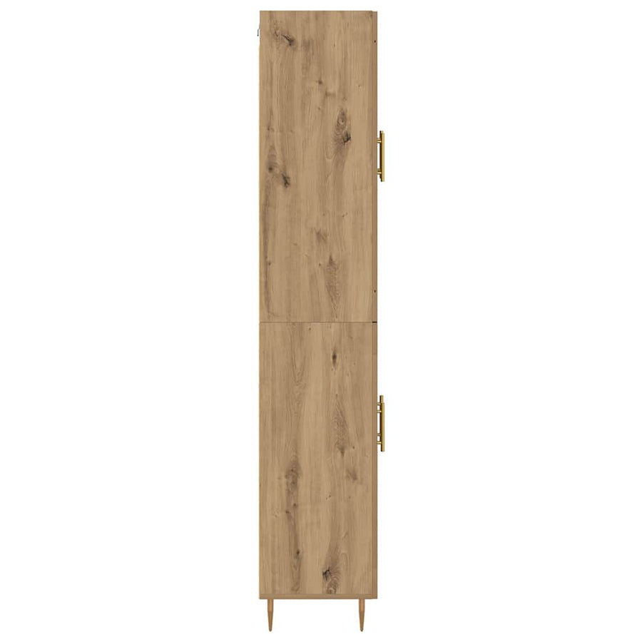 Hoge kast 2 pcs Artisan Eiken 69,5 x 34 x 180 cm Bewerkt hout