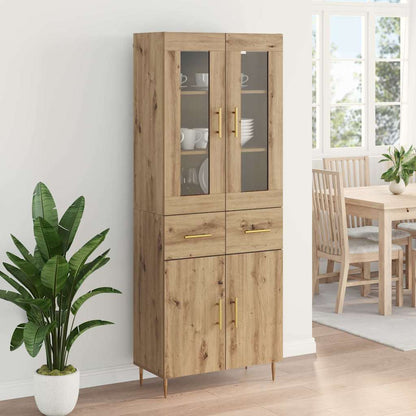 Hoge kast 2 pcs Artisan Eiken 69,5 x 34 x 180 cm Bewerkt hout