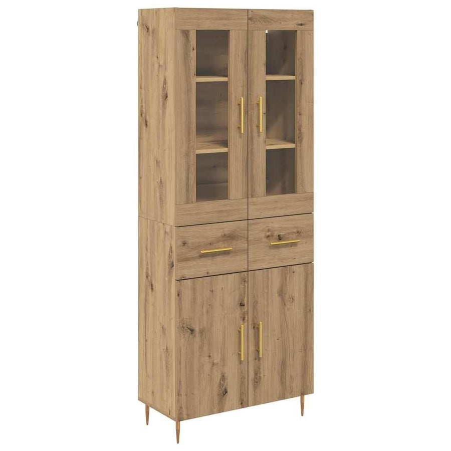 Hoge kast 2 pcs Artisan Eiken 69,5 x 34 x 180 cm Bewerkt hout