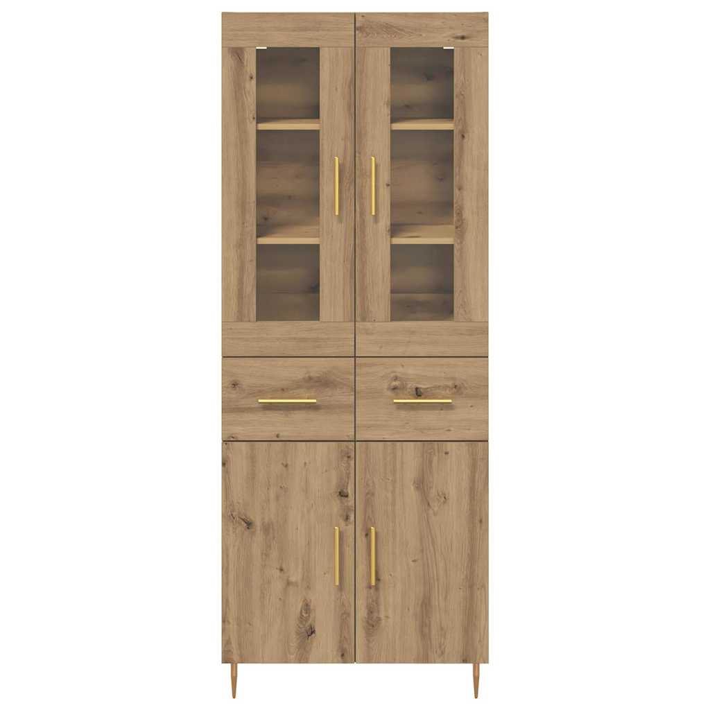 Hoge kast 2 pcs Artisan Eiken 69,5 x 34 x 180 cm Bewerkt hout