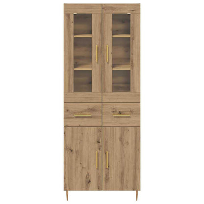 Hoge kast 2 pcs Artisan Eiken 69,5 x 34 x 180 cm Bewerkt hout