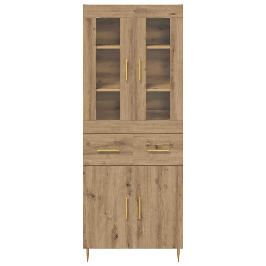 Hoge kast 2 pcs Artisan Eiken 69,5 x 34 x 180 cm Bewerkt hout