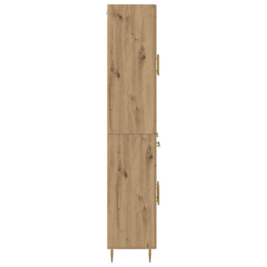 Hoge kast 2 pcs Artisan Eiken 69,5 x 34 x 180 cm Bewerkt hout