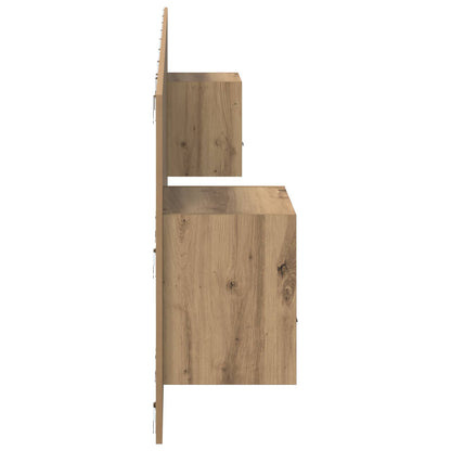Hoofdbord Met Kast met lade 3 pcs Artisan Eiken Bewerkt hout