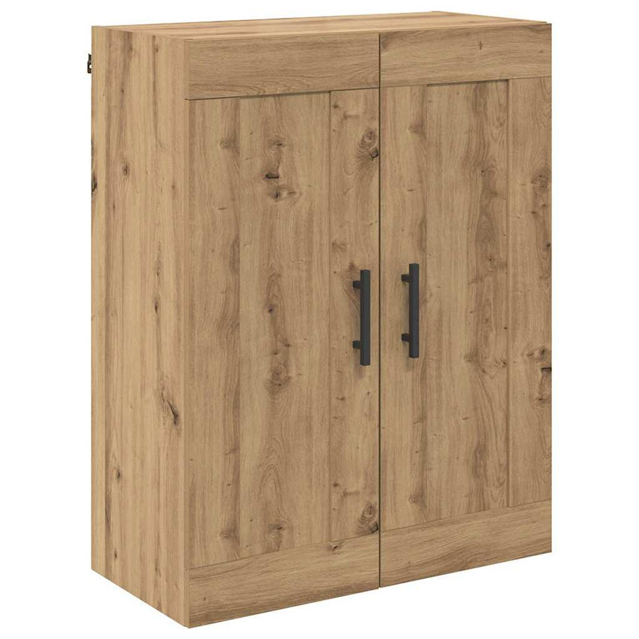 Hoge kast met lade 2 pcs Artisan Eiken Geengineerd Hout en Glas