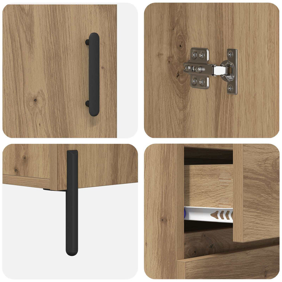 Hoge kast Artisan Eiken 69,5 x 32,5 x 180 cm Bewerkt hout