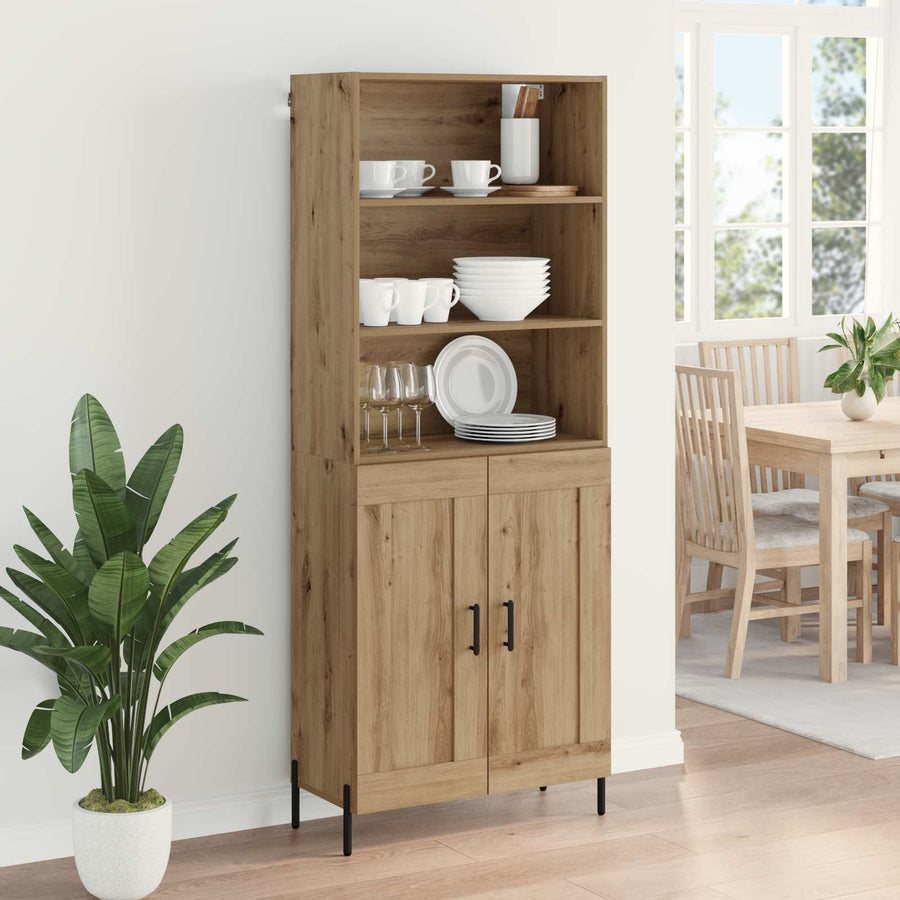 Hoge kast Artisan Eiken 69,5 x 32,5 x 180 cm Bewerkt hout