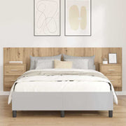 Hoofdbord met kast 217x32.5x80 cm artisan eiken