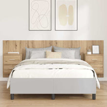 Hoofdbord Met Kast met lade 3 pcs Artisan Eiken Bewerkt hout