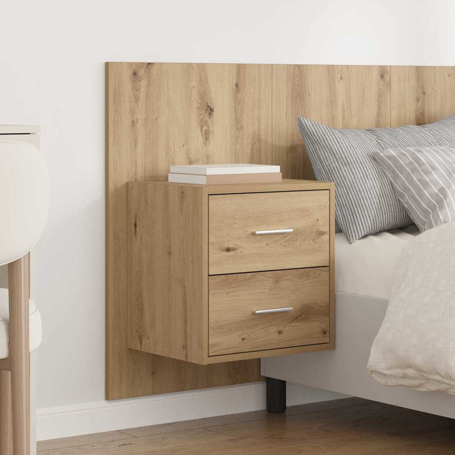 Hoofdbord Met Kast met lade 3 pcs Artisan Eiken Bewerkt hout