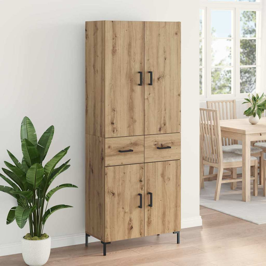 Highboard Artisan Eiken 69,5 x 34 x 180 cm Bewerkt hout