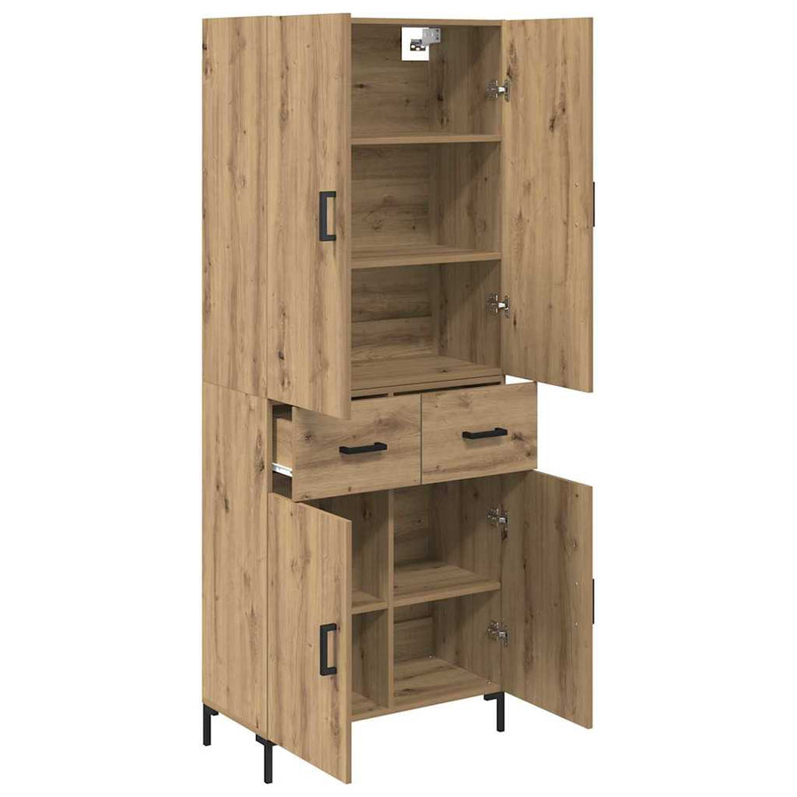 Highboard Artisan Eiken 69,5 x 34 x 180 cm Bewerkt hout