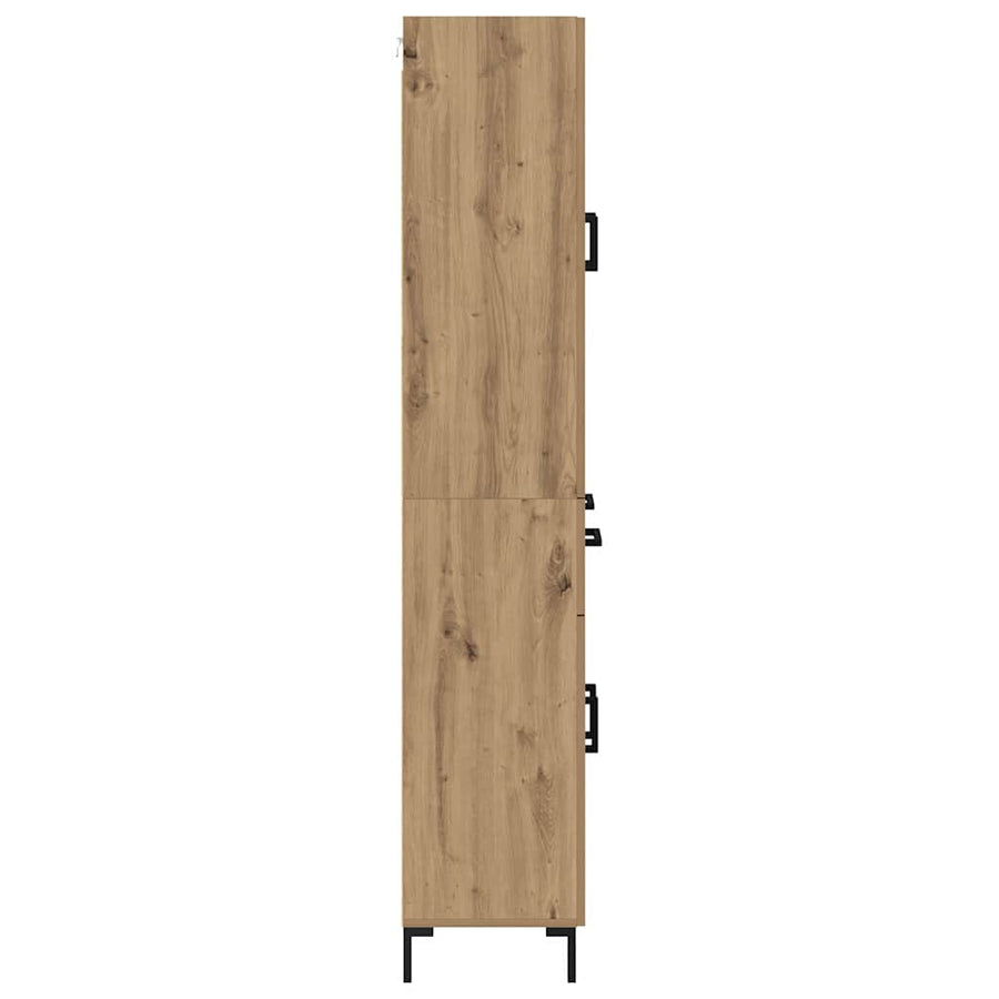 Highboard Artisan Eiken 69,5 x 34 x 180 cm Bewerkt hout