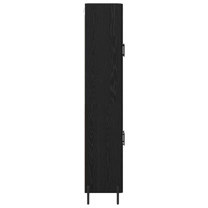 Highboard 2 pcs Zwart Eiken 69,5 x 34 x 180 cm Bewerkt hout