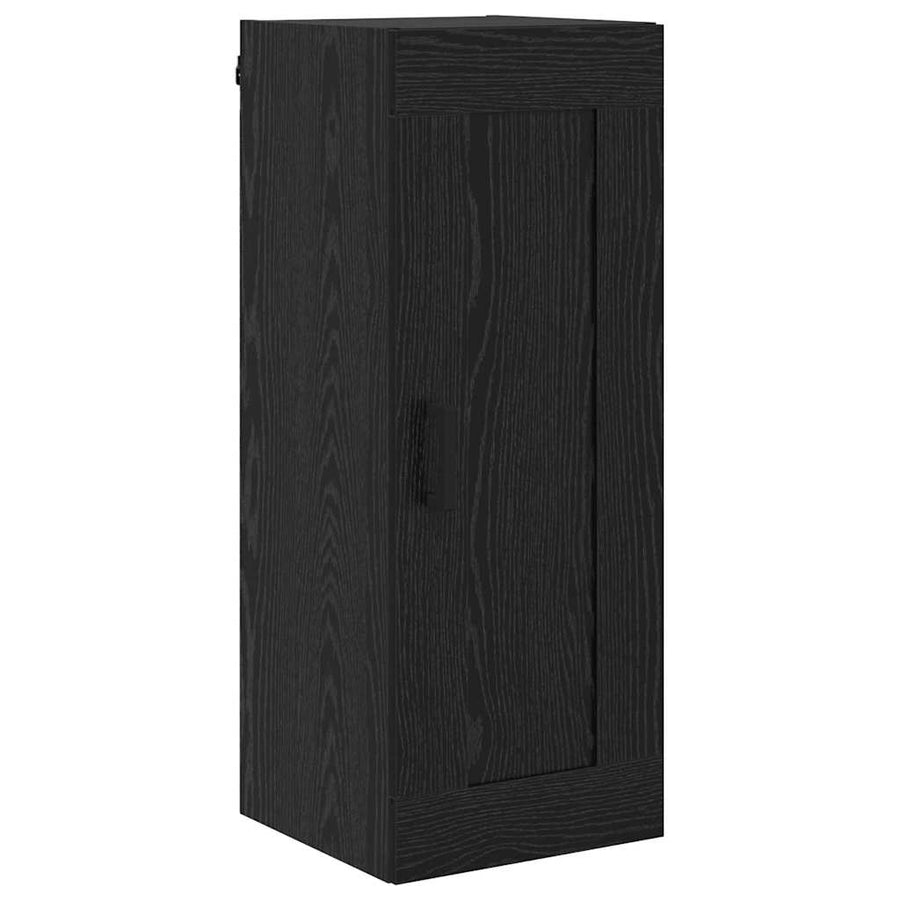 Highboard met lade Zwart Eiken 34,5 x 34 x 180 cm Bewerkt hout